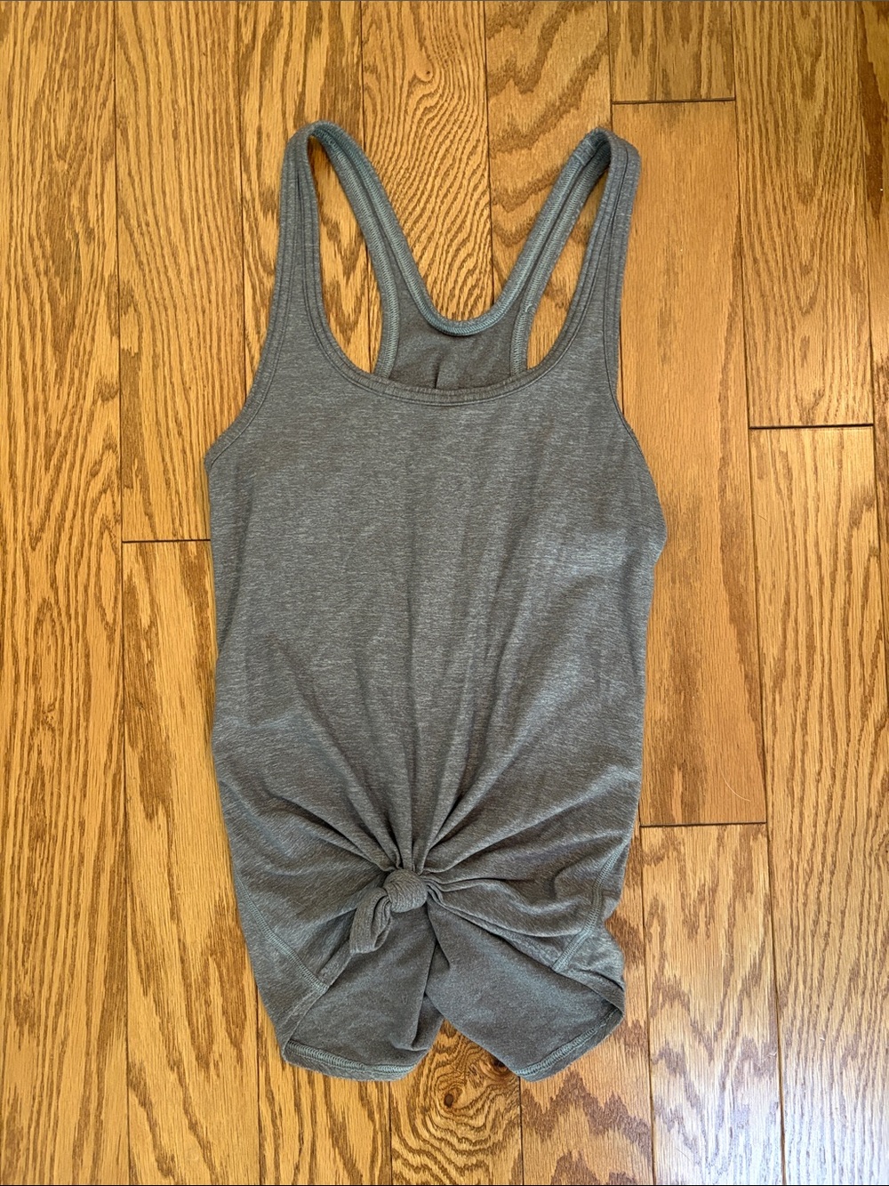 Lululemon Gray Knot-Front Racerback Tank